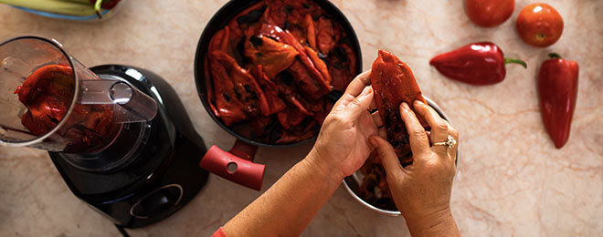 Image of hot sauce ingredients.
