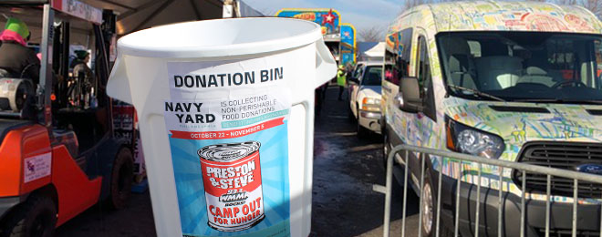 Donation Bin with Flyer