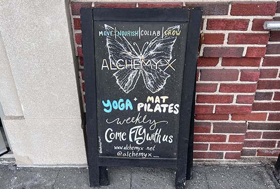 Image of sidewalk sign.